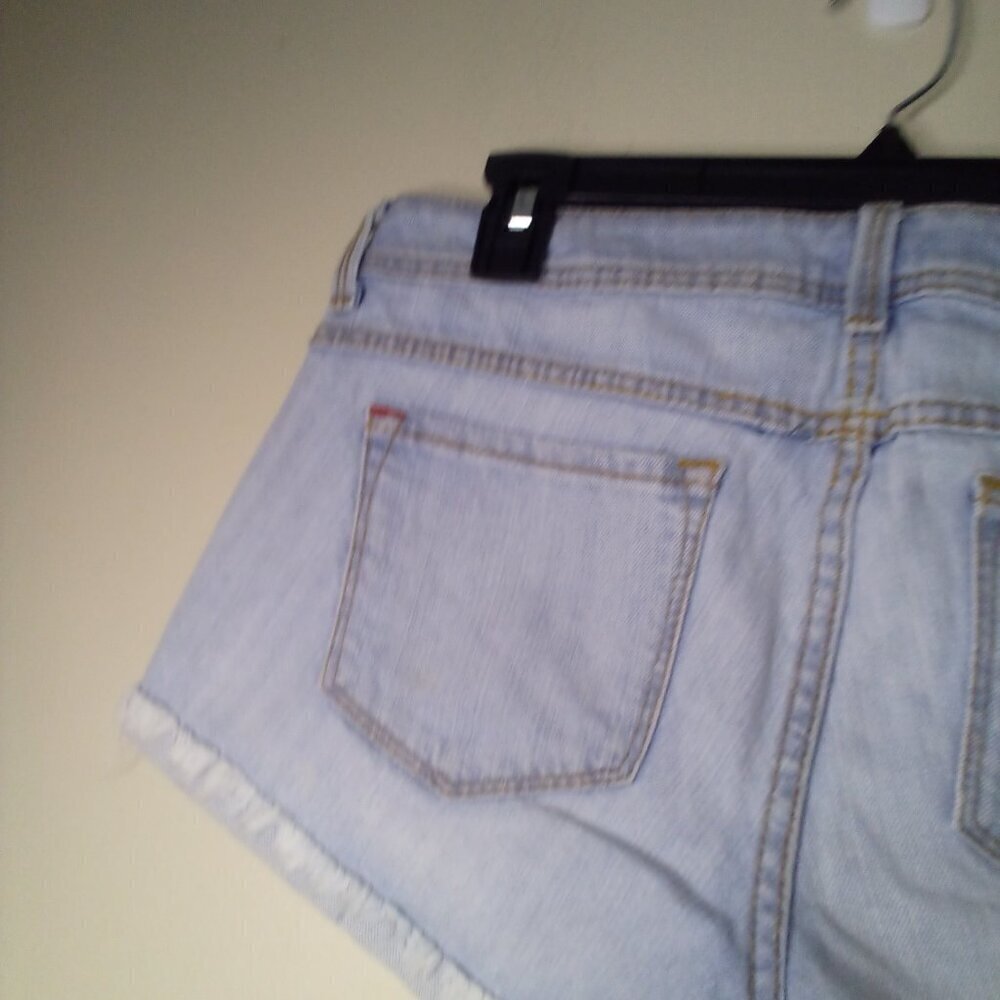 Stone Love Blue Jeans Shorts Juniors 9 Cheeky Light Wash Blue - Picture 11 of 14